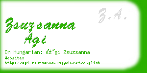 zsuzsanna agi business card